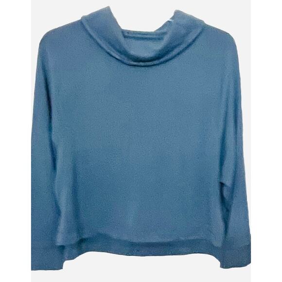 OLD NAVY LONG SLEEVE PULL- OVER TURTLENECK SWEATSHIRT, WOMENS, L, BLUE, HIGH-LOW - Picture 1 of 10